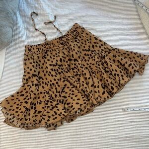 Entro Leopard Flounce MiniSkirt small